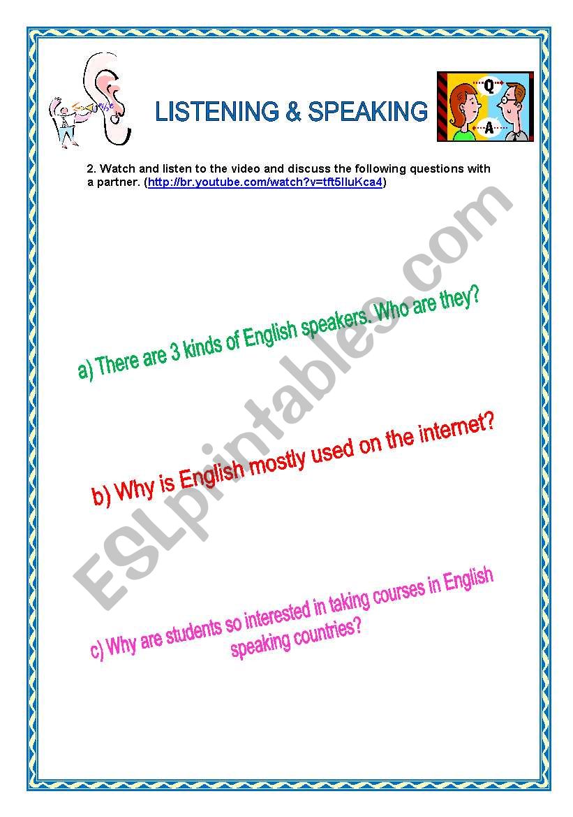 Integrating 4 skills (part 2) worksheet