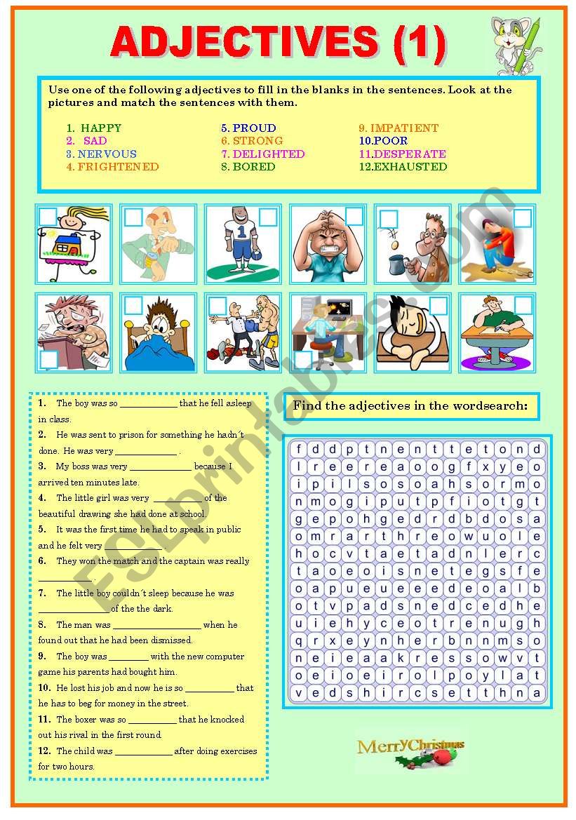 ADJECTIVES (1) worksheet