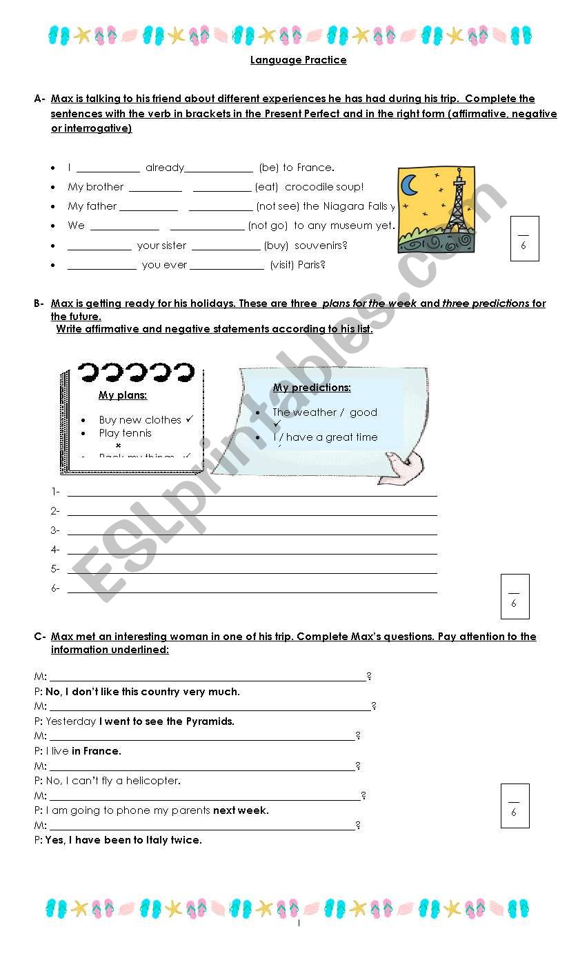 Present Perfect, Future and mixed tenses