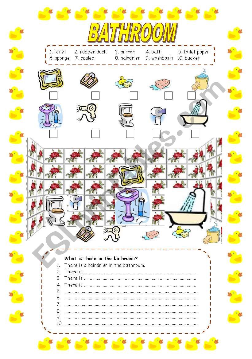 BATHROOM worksheet