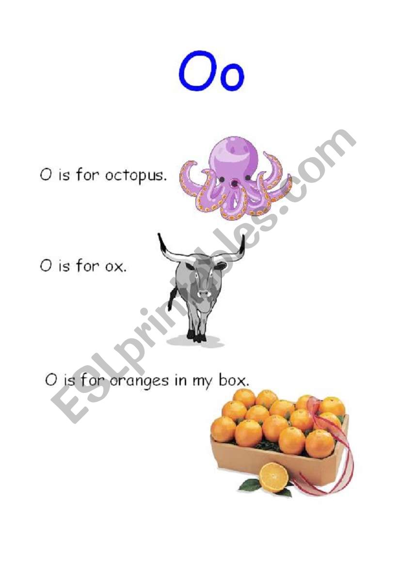 Letter Poem - O to T worksheet