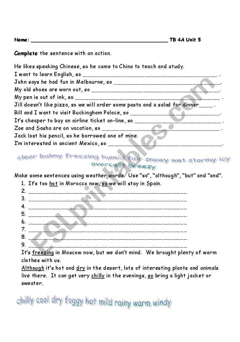 using  so worksheet