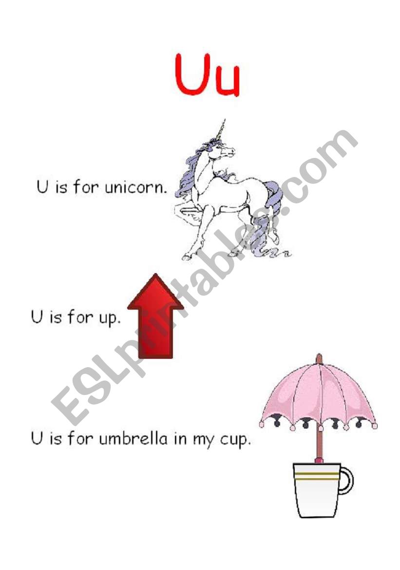 Letter Poem - U to Z worksheet