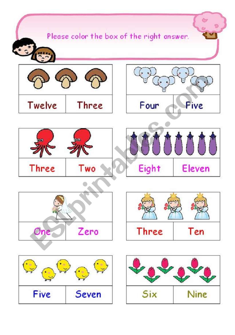 Count & Color worksheet