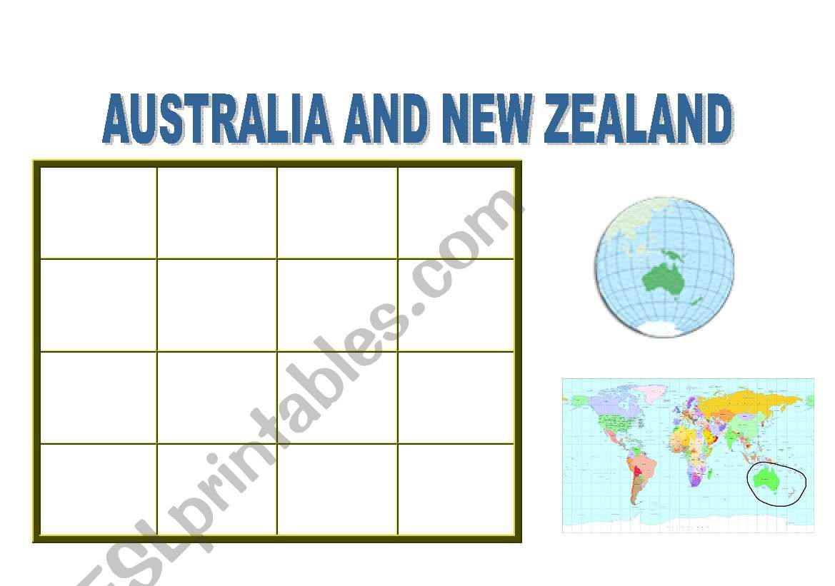 Australia ready worksheet