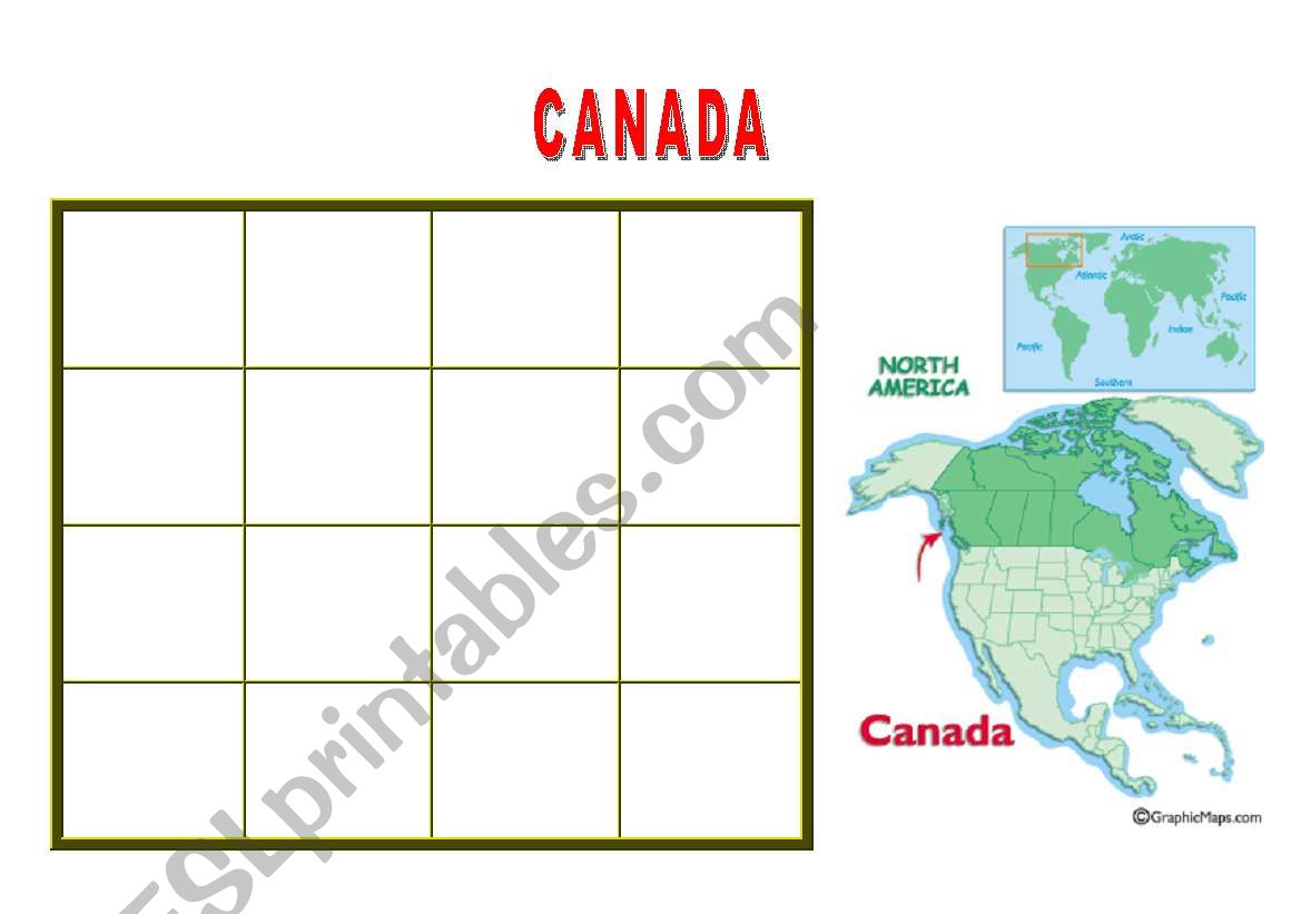 Canada ready worksheet