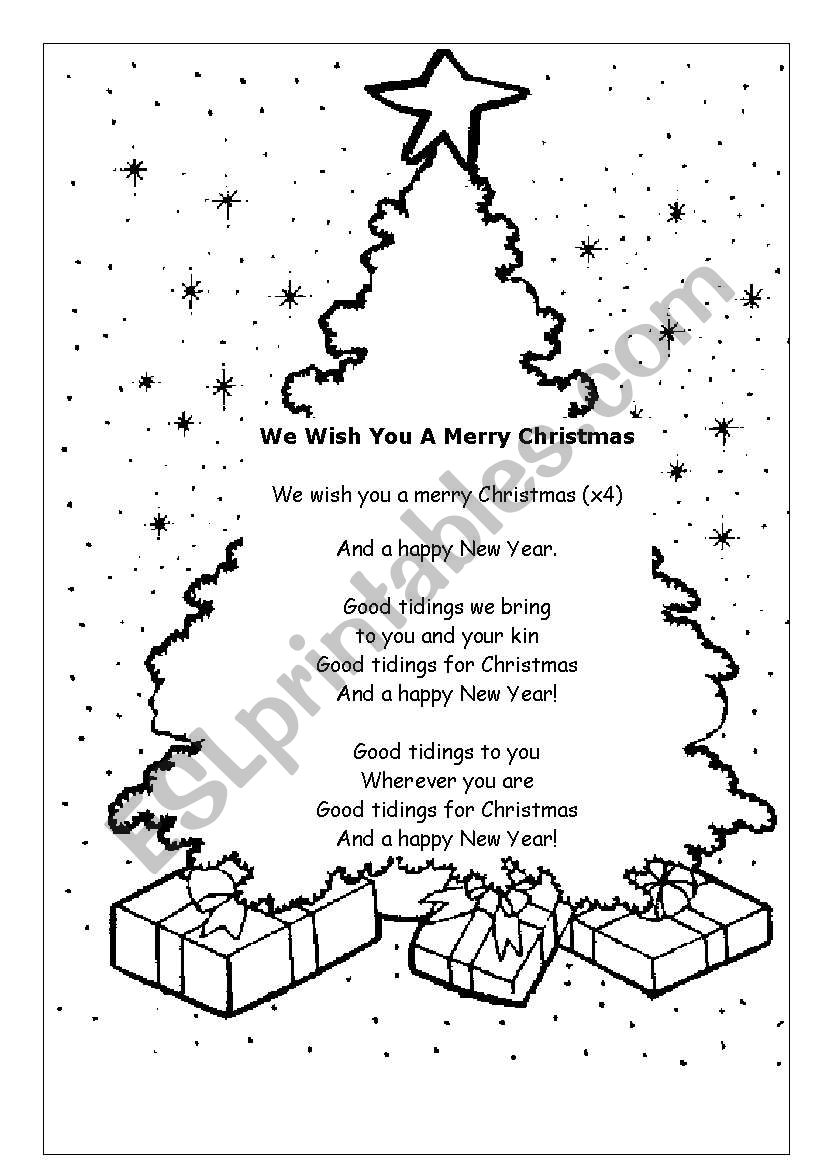 Xmas song worksheet