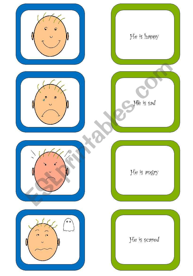 Memory card game (1/2) worksheet