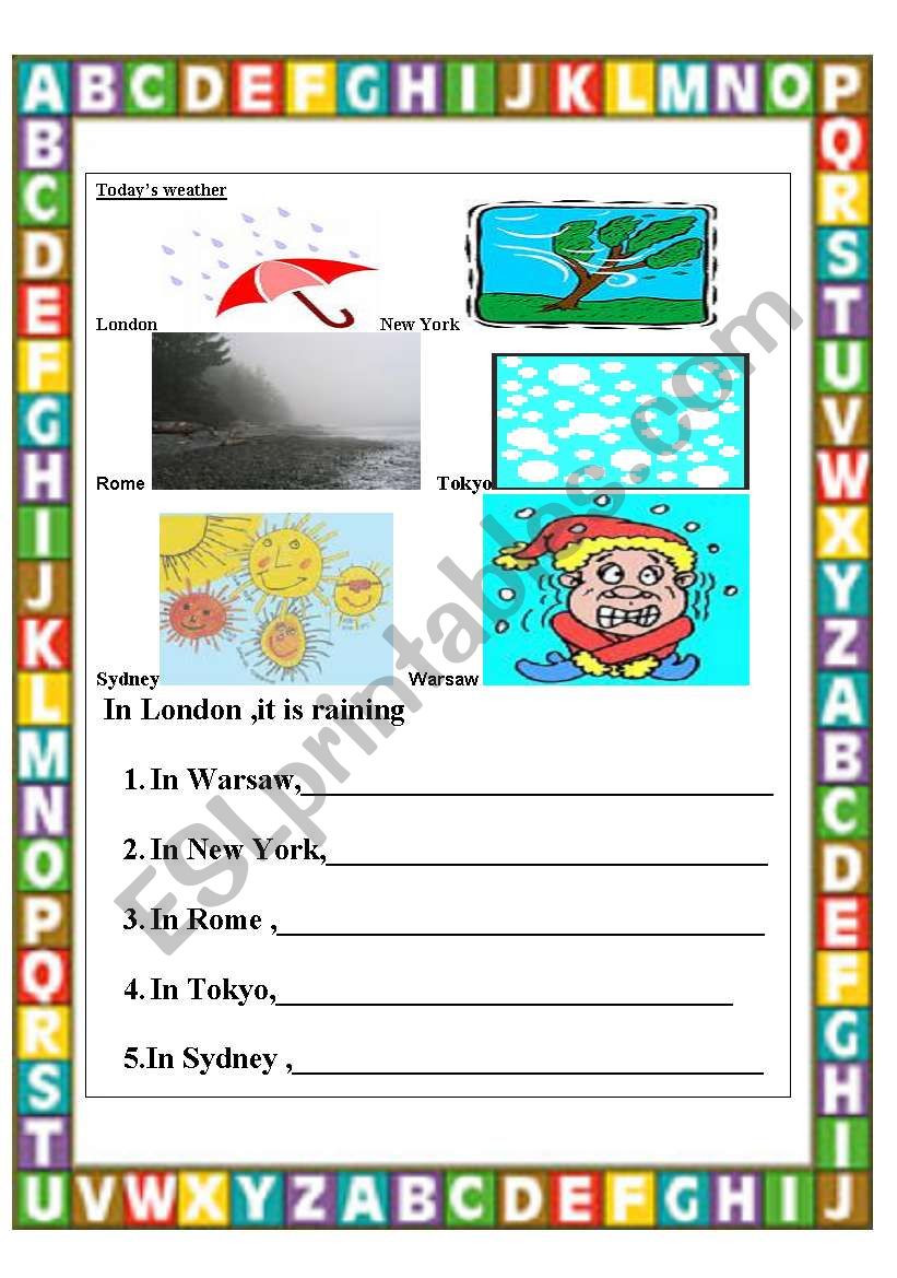 THE WEATHER  worksheet