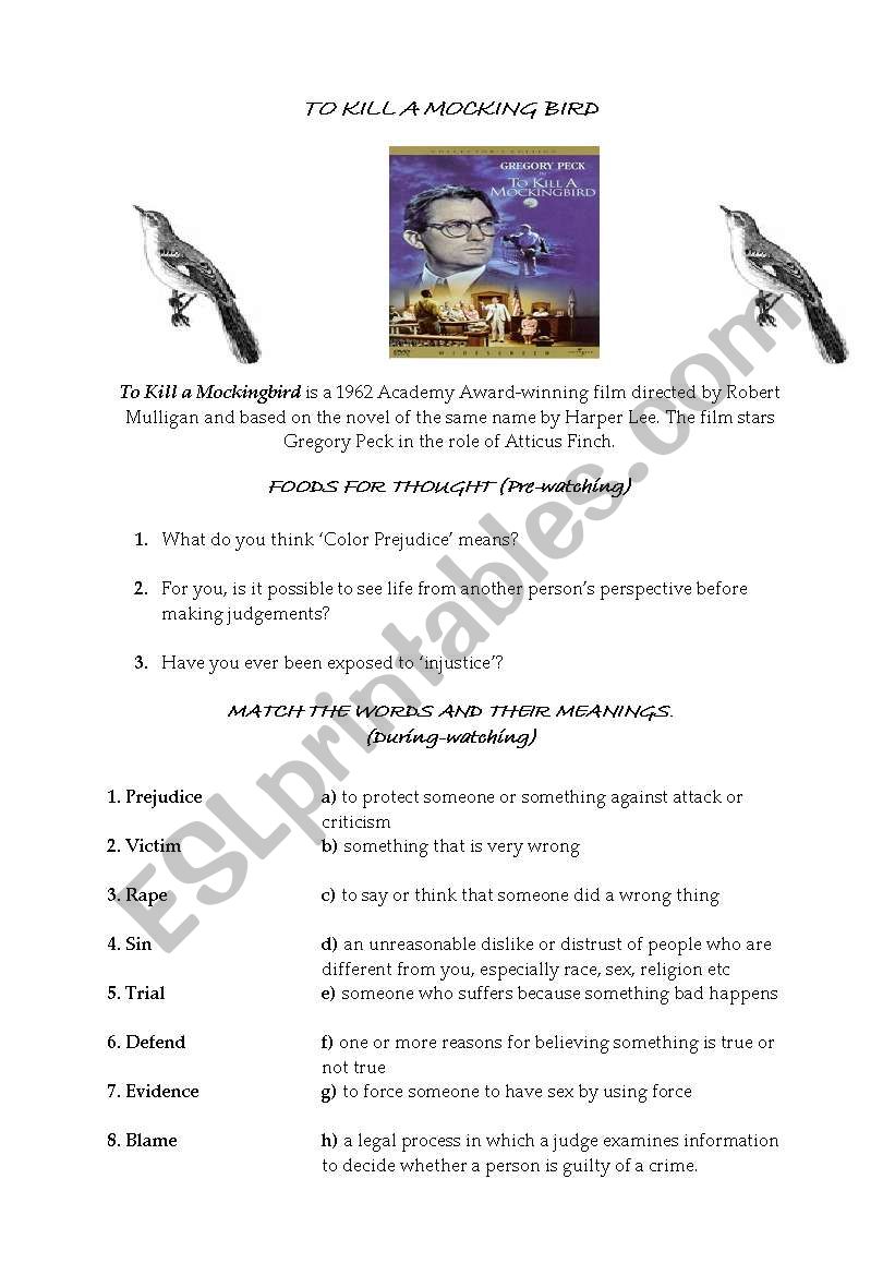 Video Acitiviy worksheet