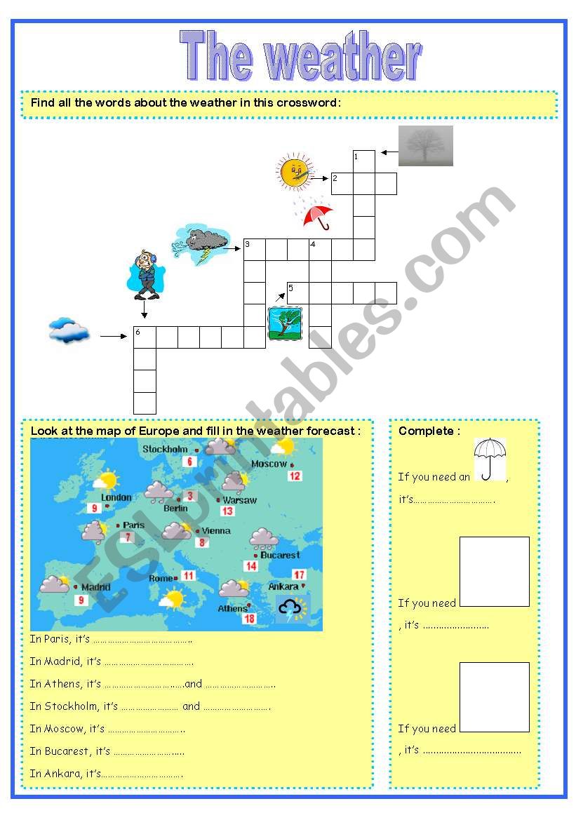 The weather worksheet