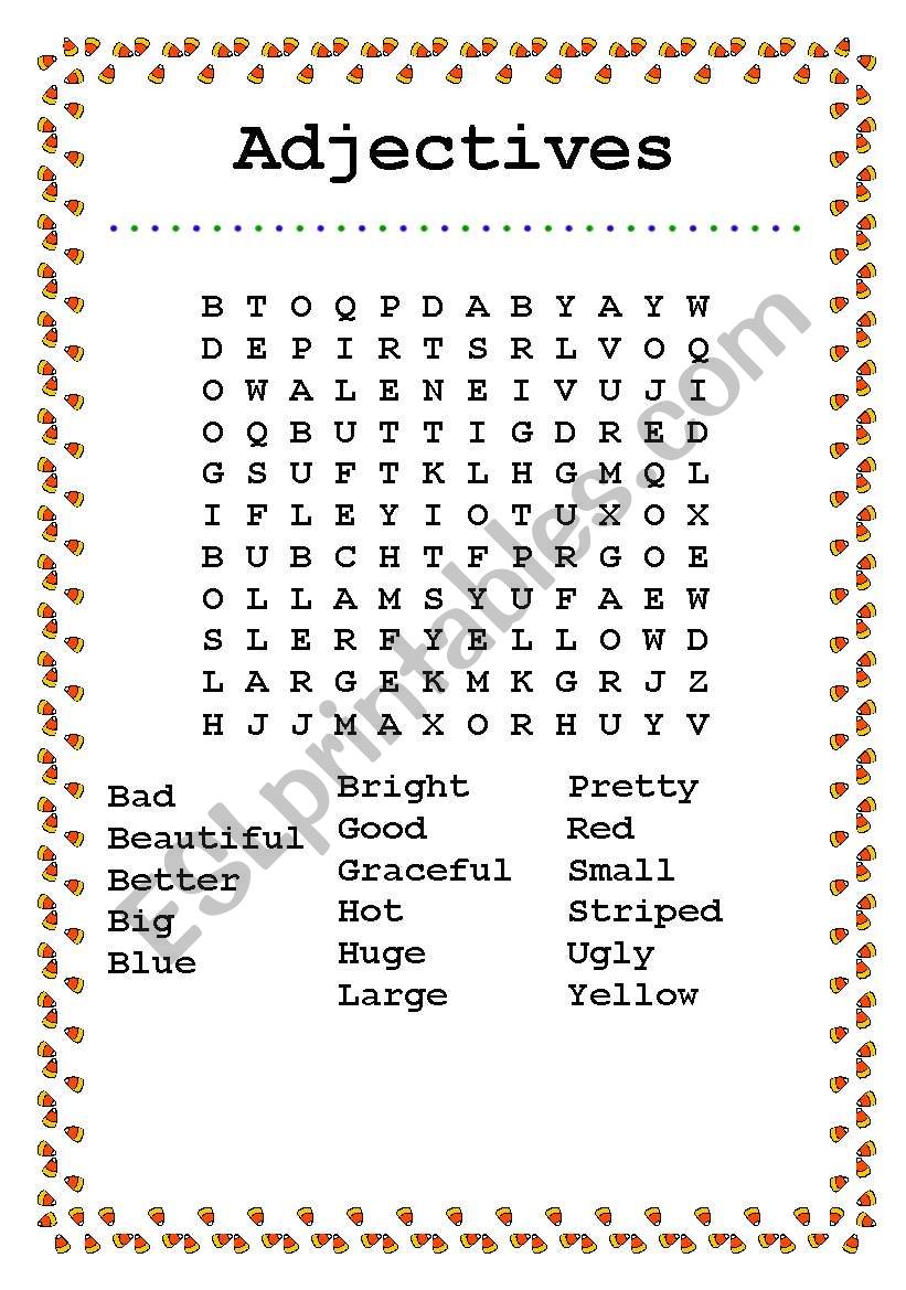 adjectives worksheet