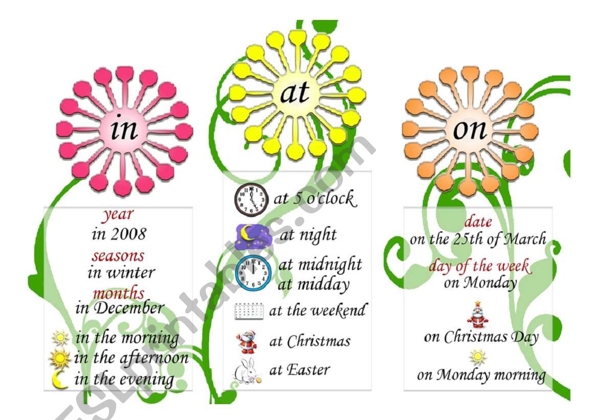 Prepositions of time_in_at_on worksheet