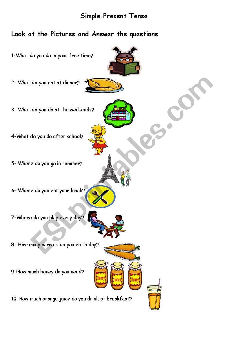 simple present tense 1 worksheet