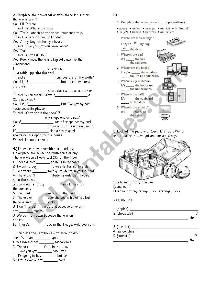 Countable and uncountable worksheet