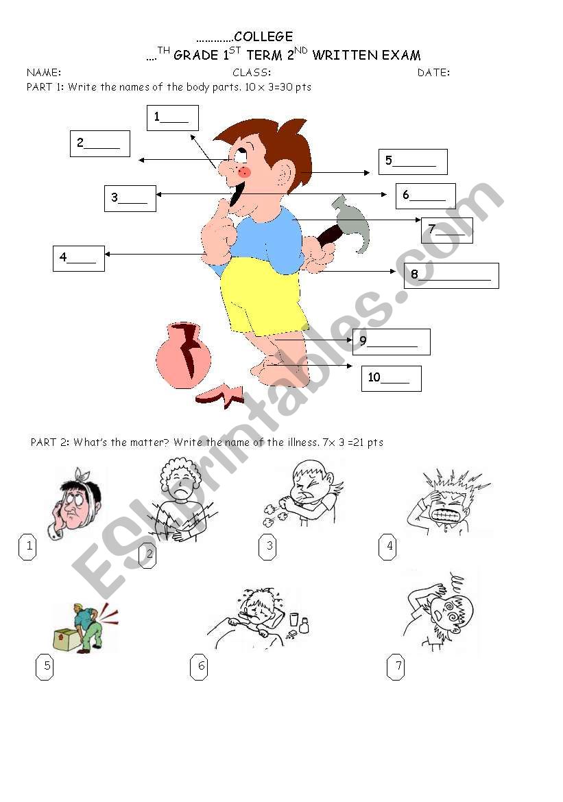 Revision for ILLNESSES and PREPOSITIONS of PLACE