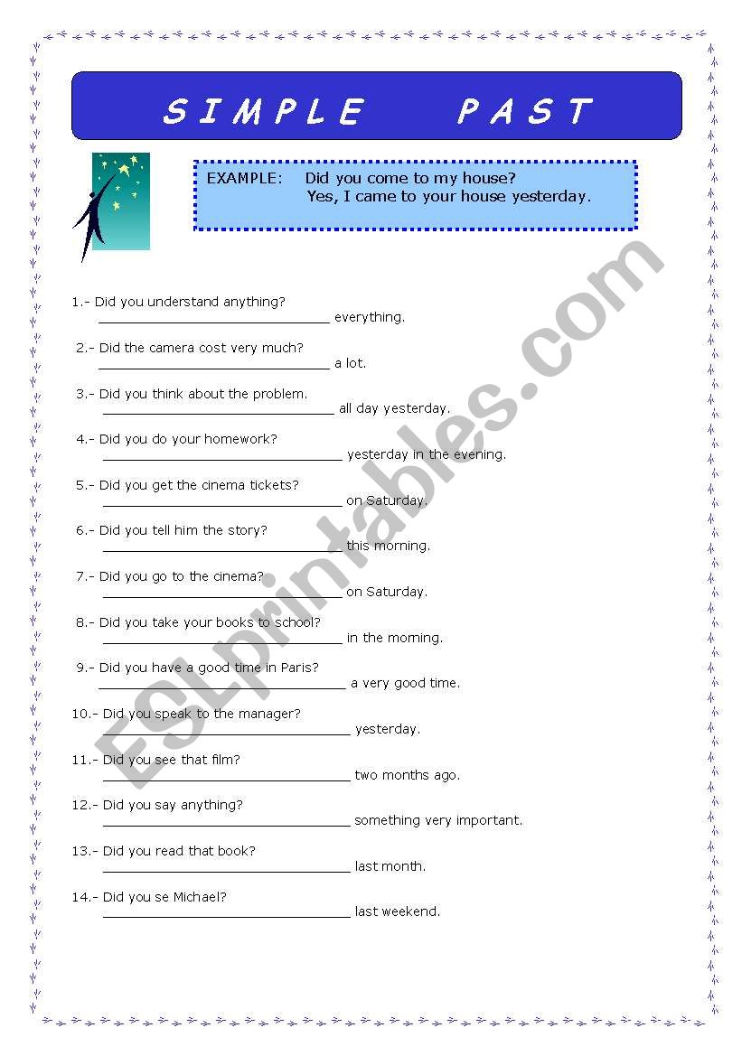 Simple Past worksheet