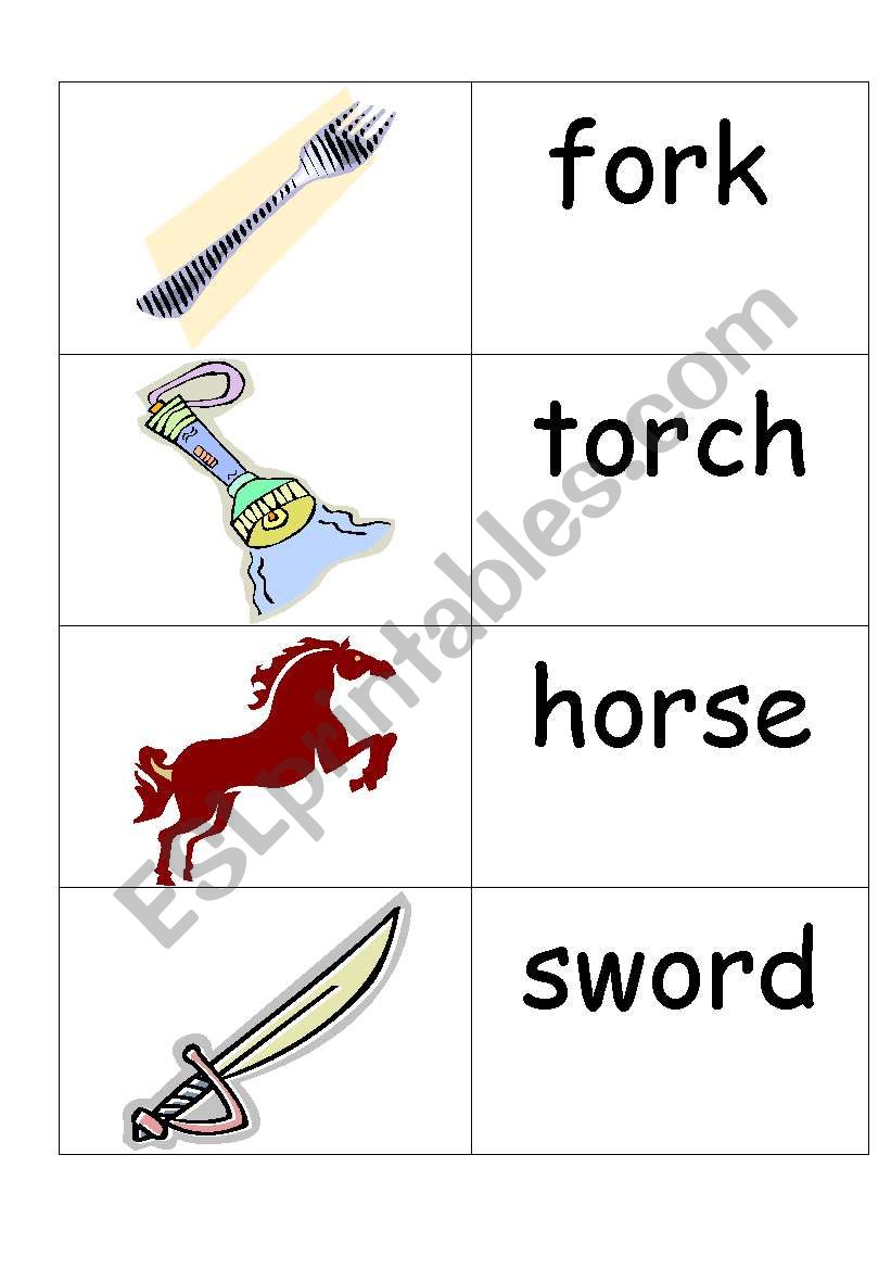 word / picture cards that contain ´or´ part1 - ESL worksheet by ...
