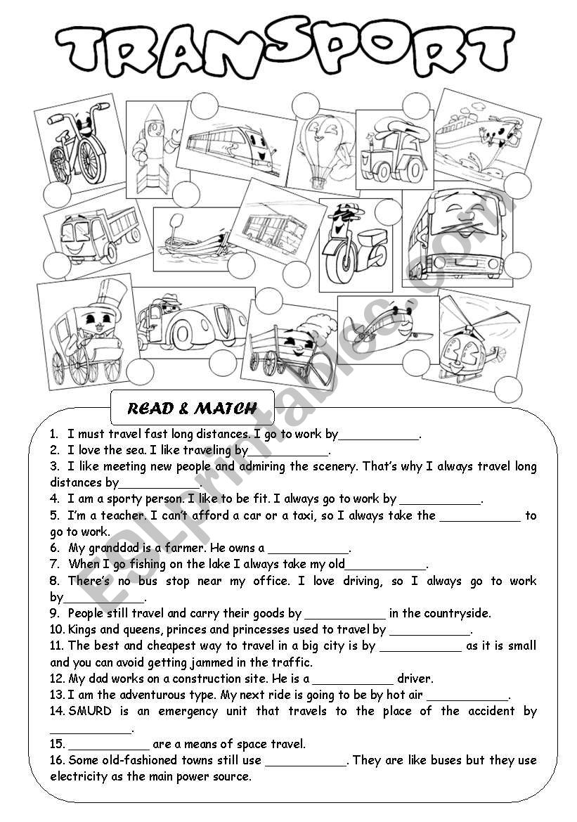 Transport 1 worksheet