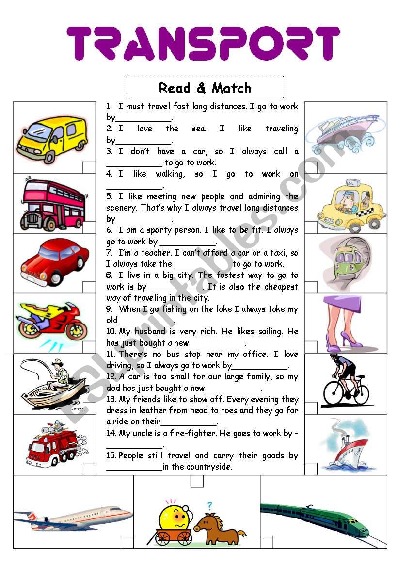 Transport 3 worksheet