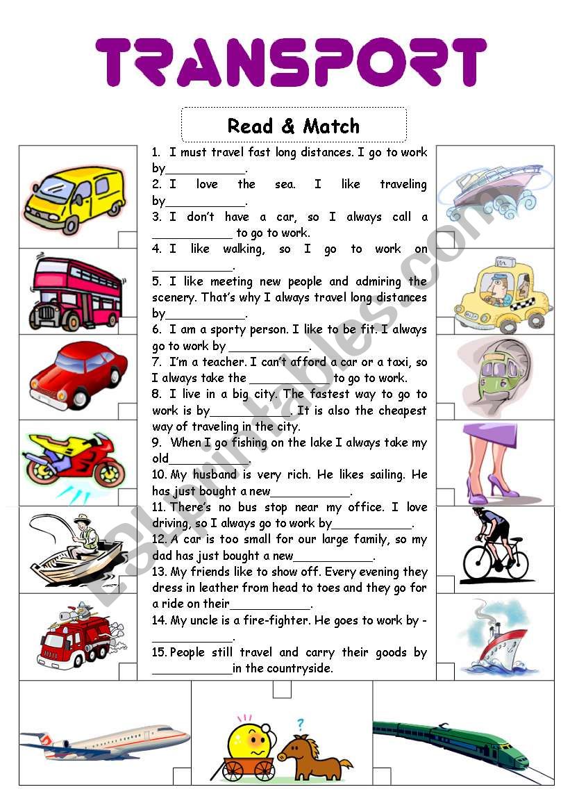 Transport 3 worksheet