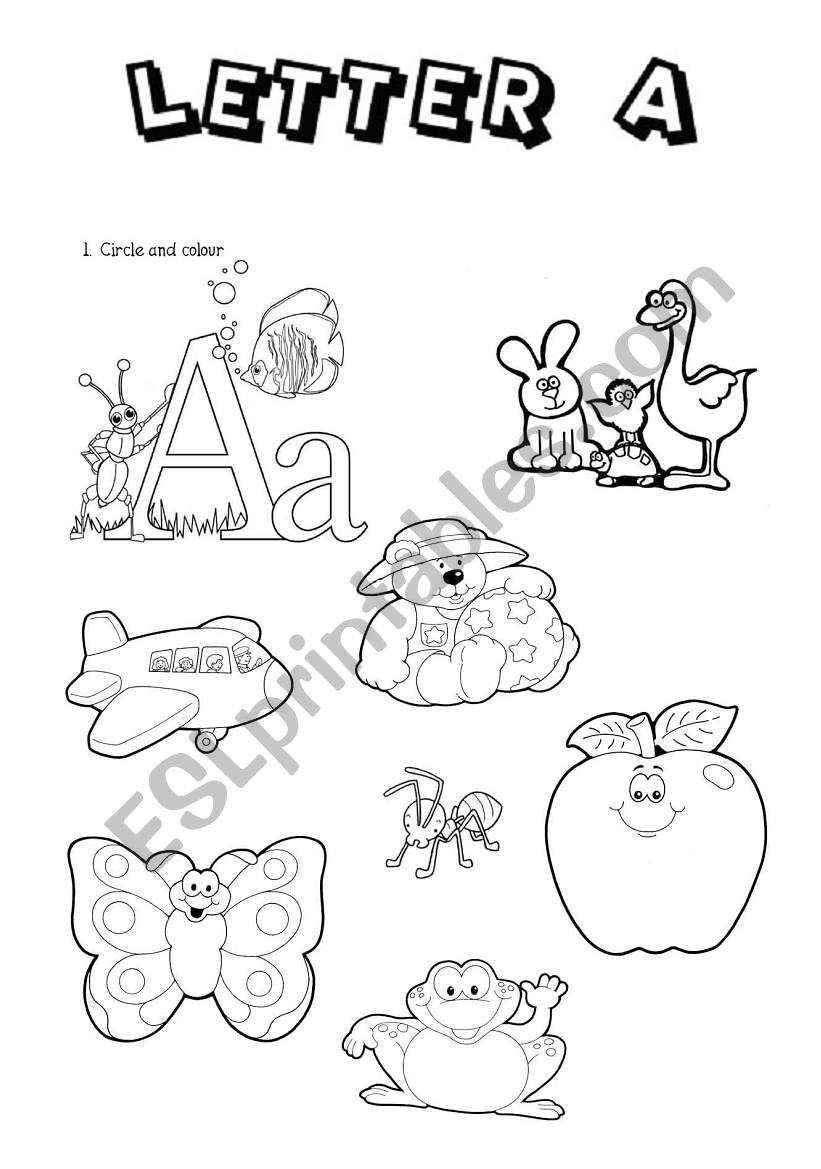 phonics  letter a  ESL worksheet by joannaturecka