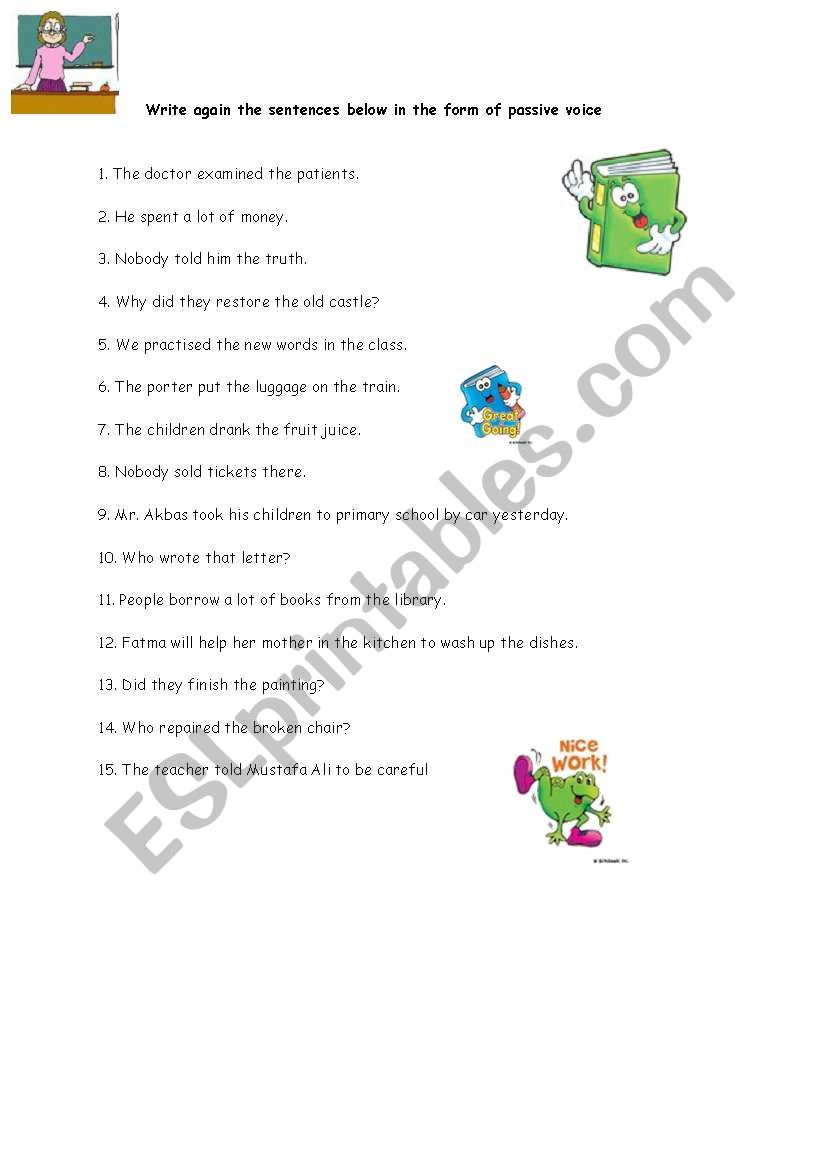 Passive Voice worksheet