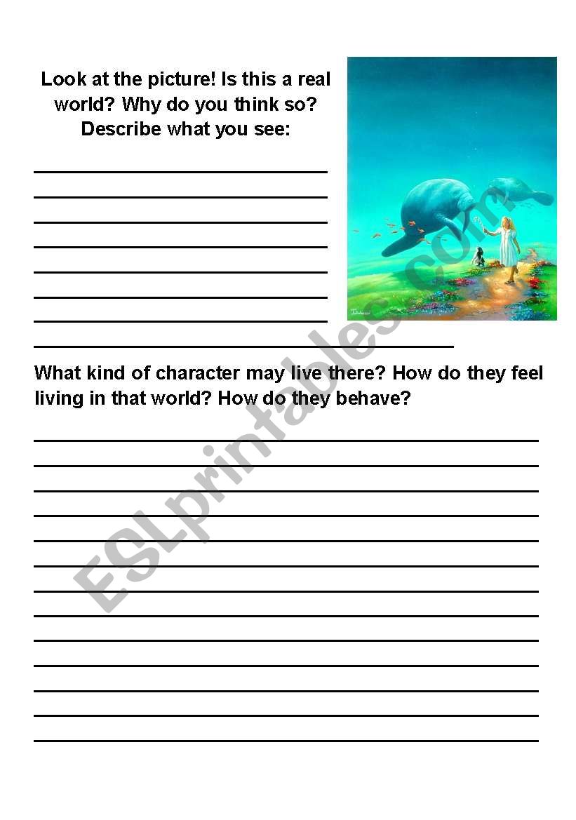 Imaginary World worksheet