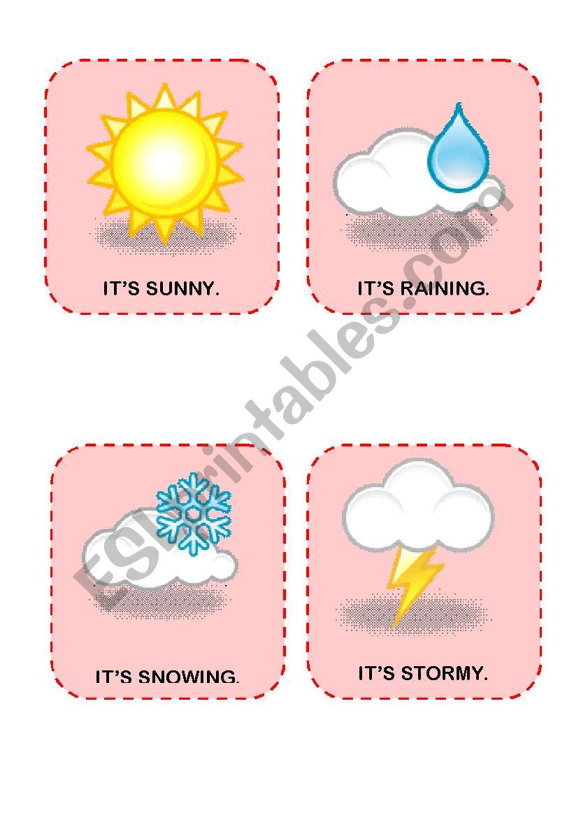 Weather flashcards - SET 1 worksheet