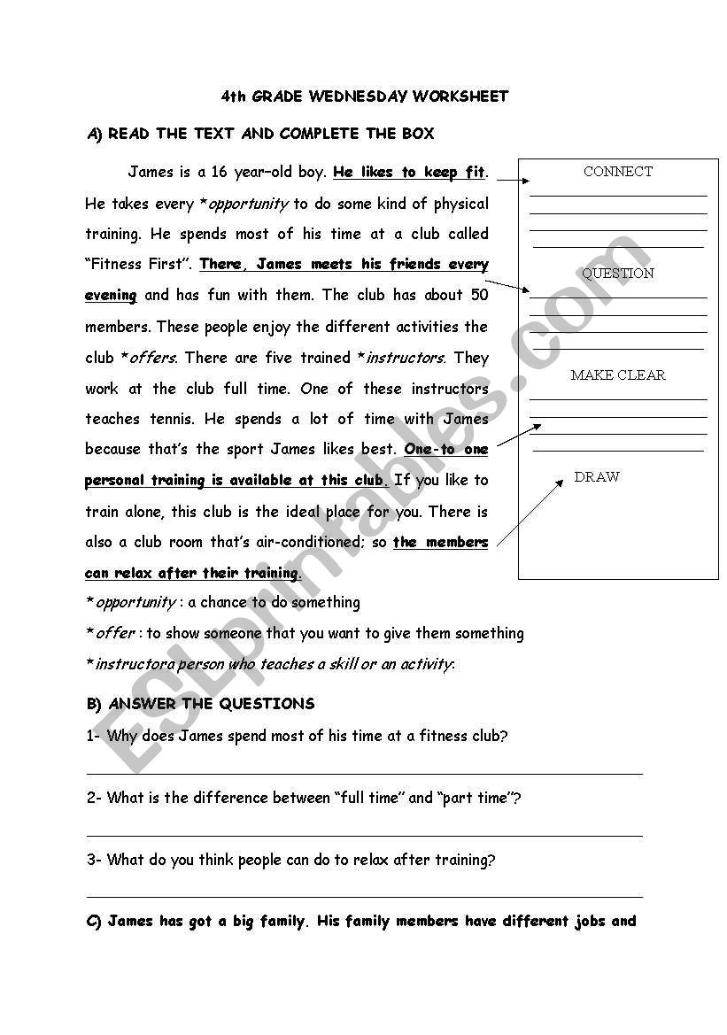 smple present tense worksheet