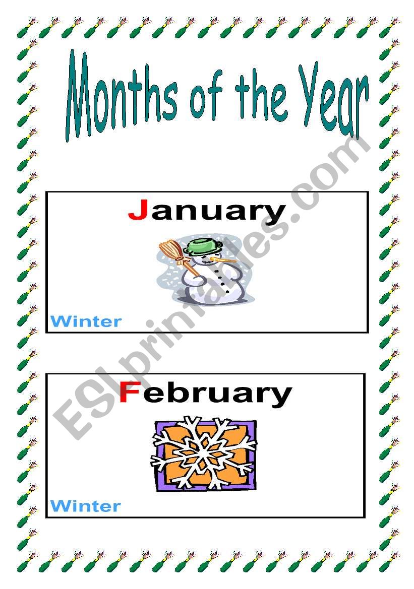 months of the year worksheet