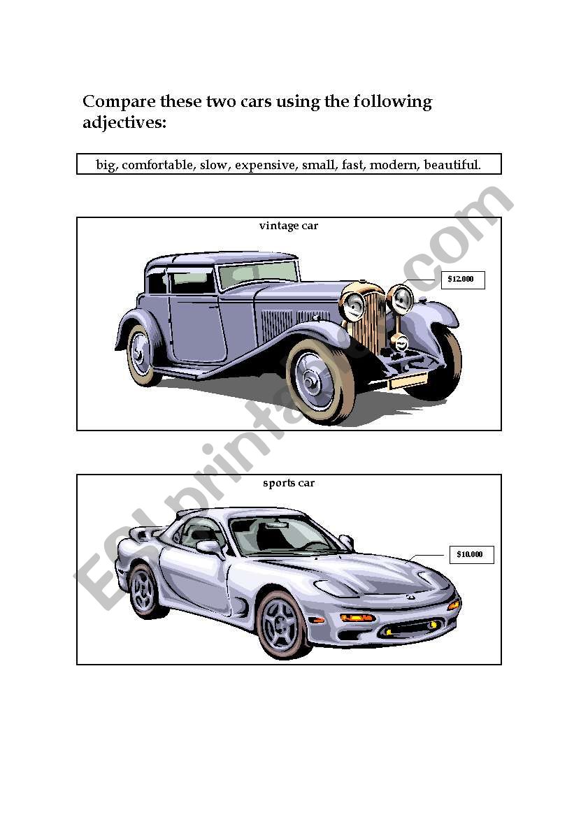 Comparison worksheet