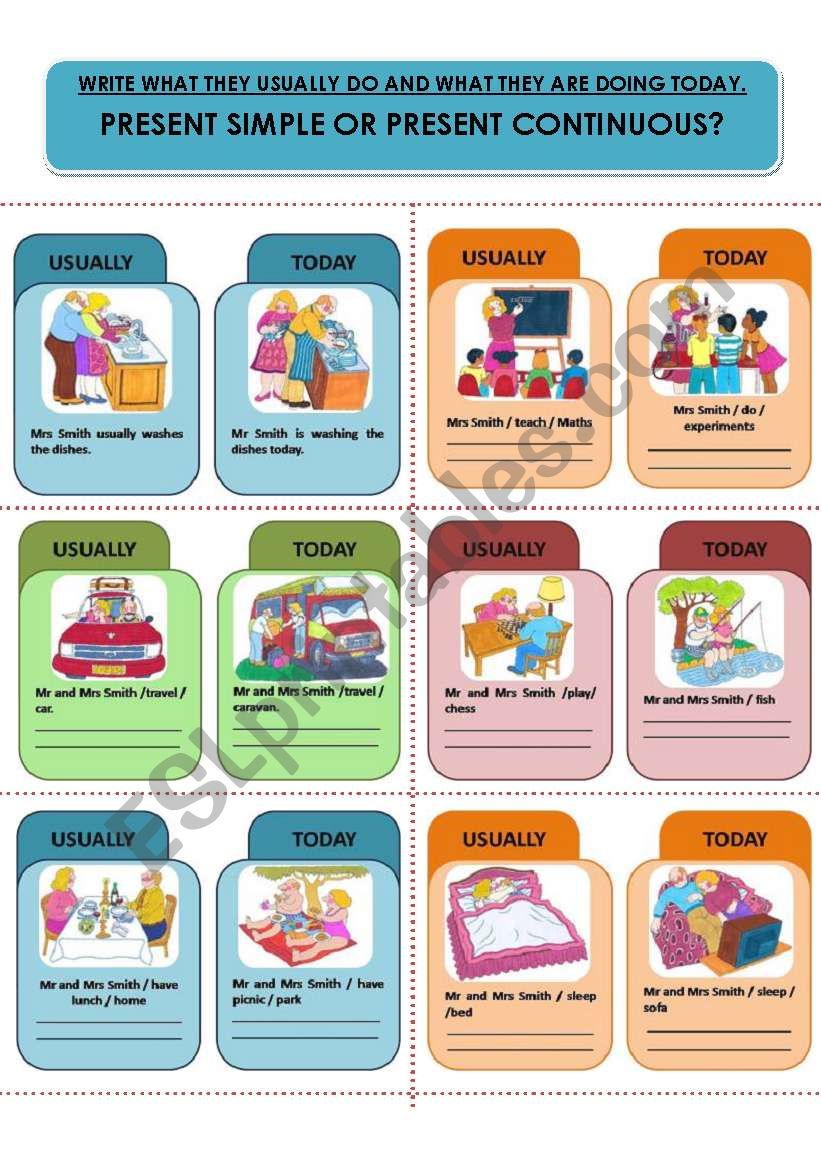 PRESENT SIMPLE VS PRESENT CONTINUOUS