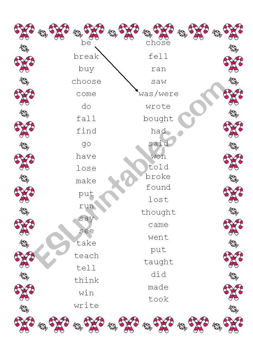 simple past tense irregular verbs