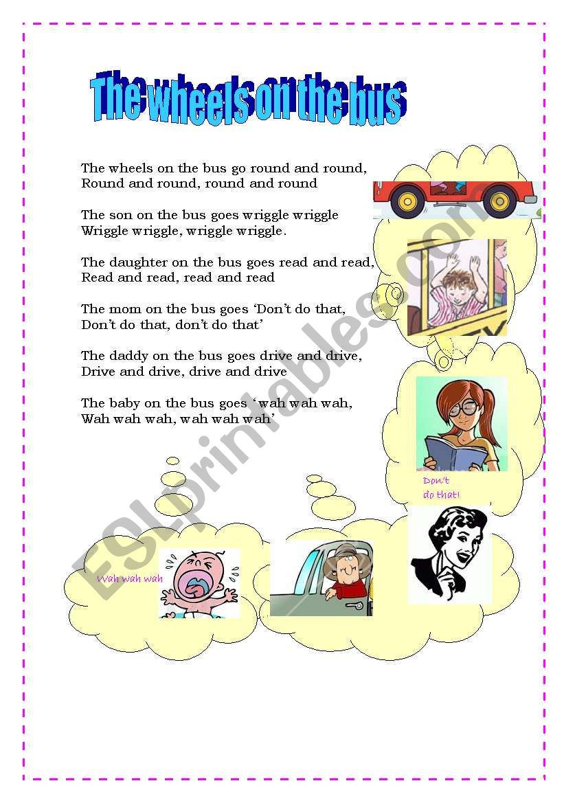 FAMILY SONG worksheet