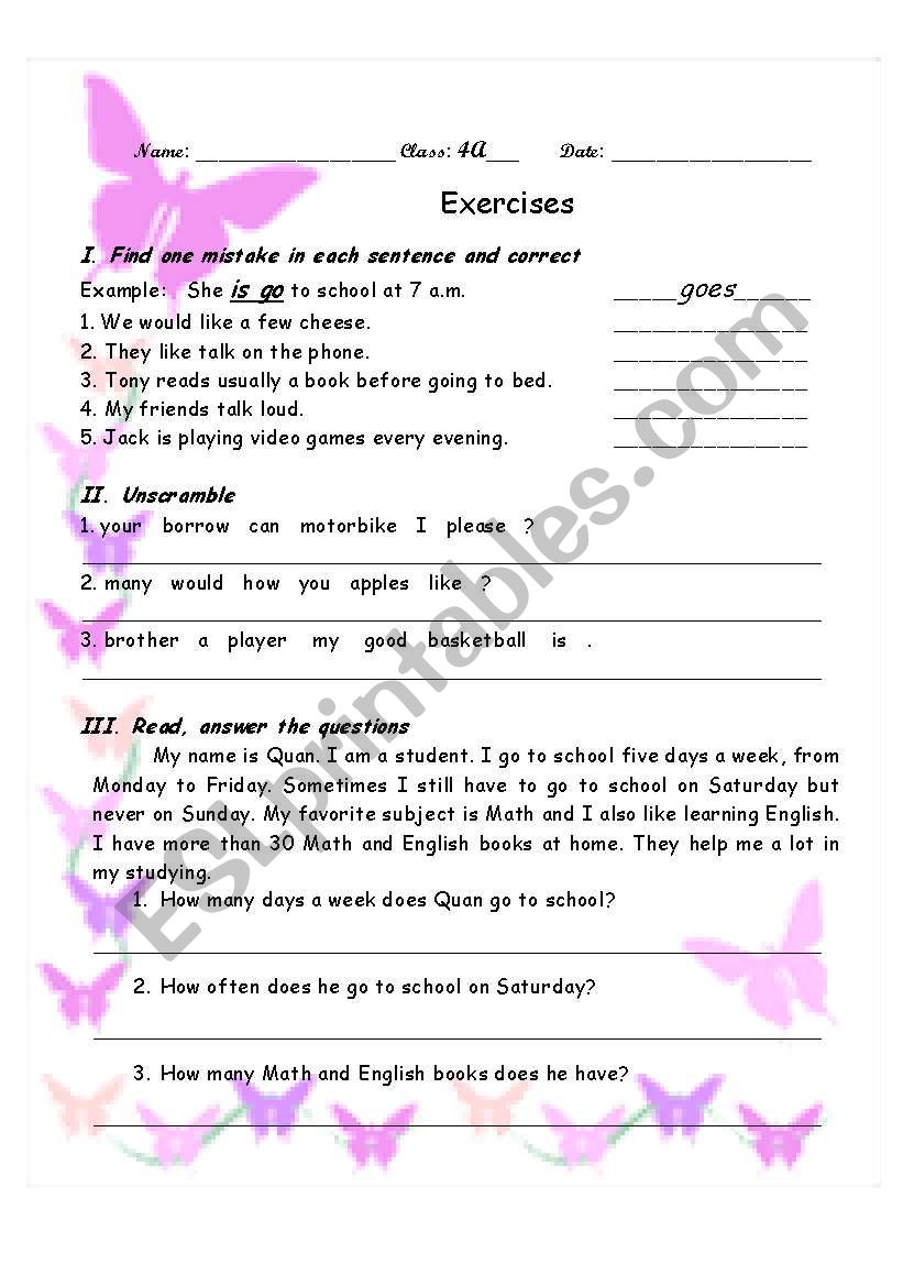 revision worksheet worksheet