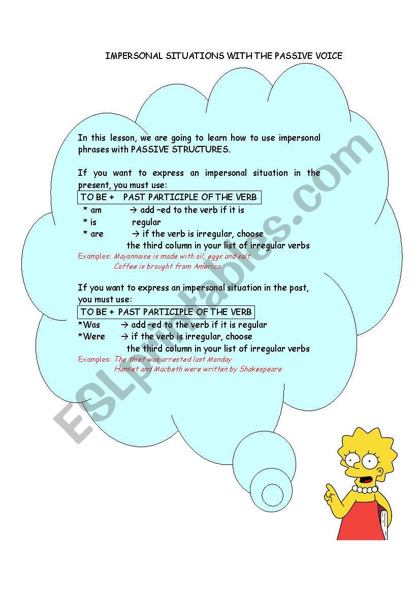 PASSIVE VOICE worksheet