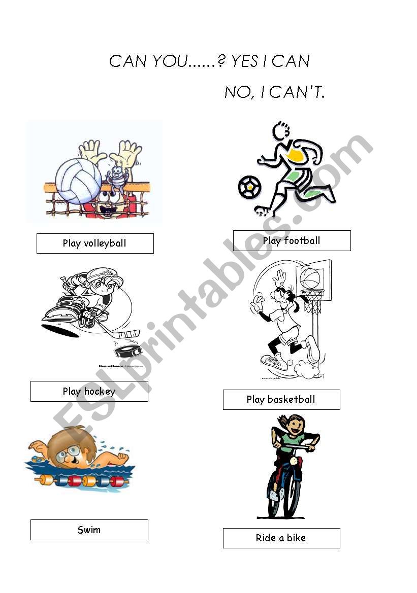 Can you...? worksheet