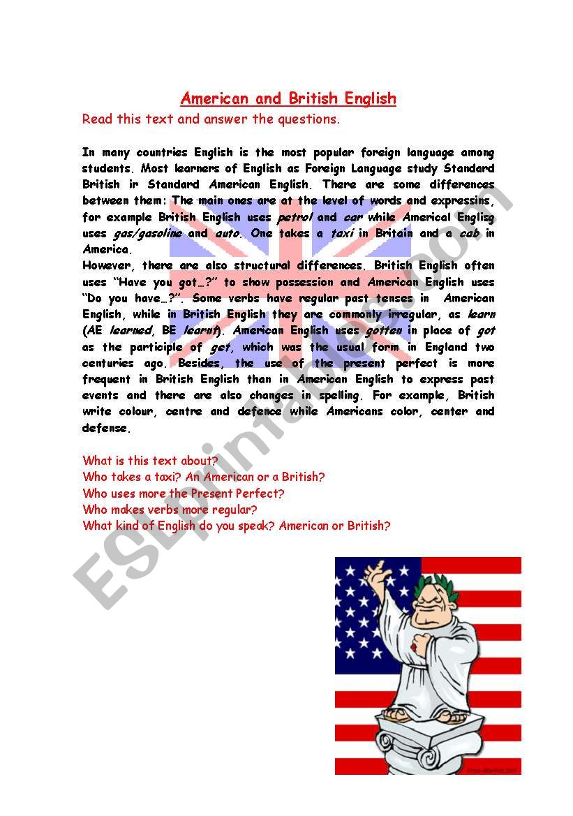 American and British differences