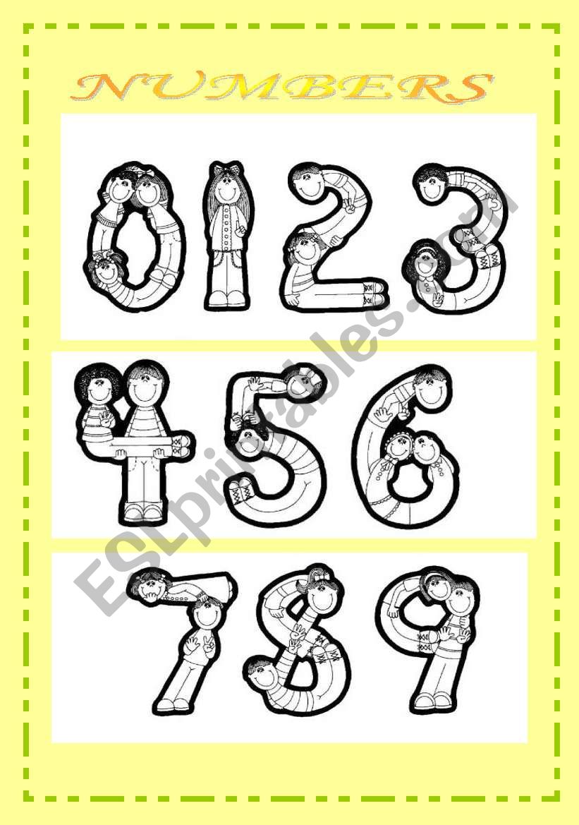 NUMBERS WITH CHILDREN.... worksheet