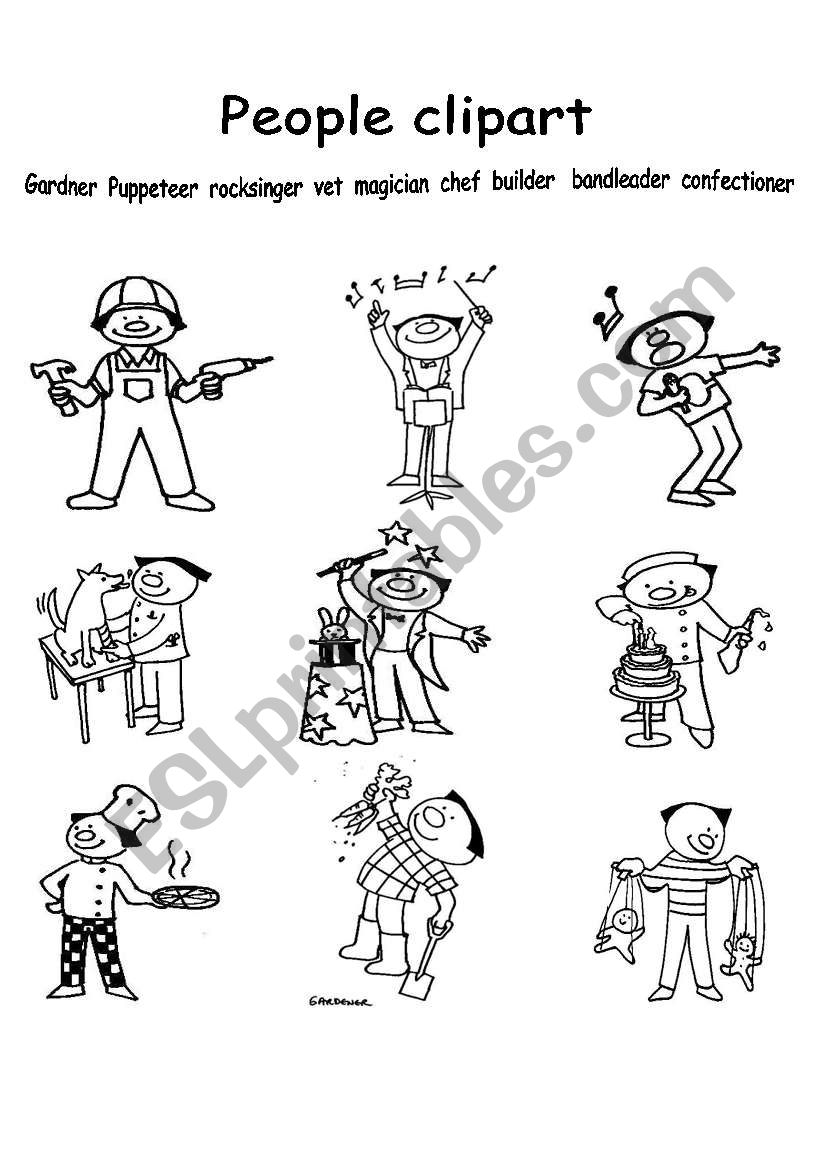 People clipart worksheet