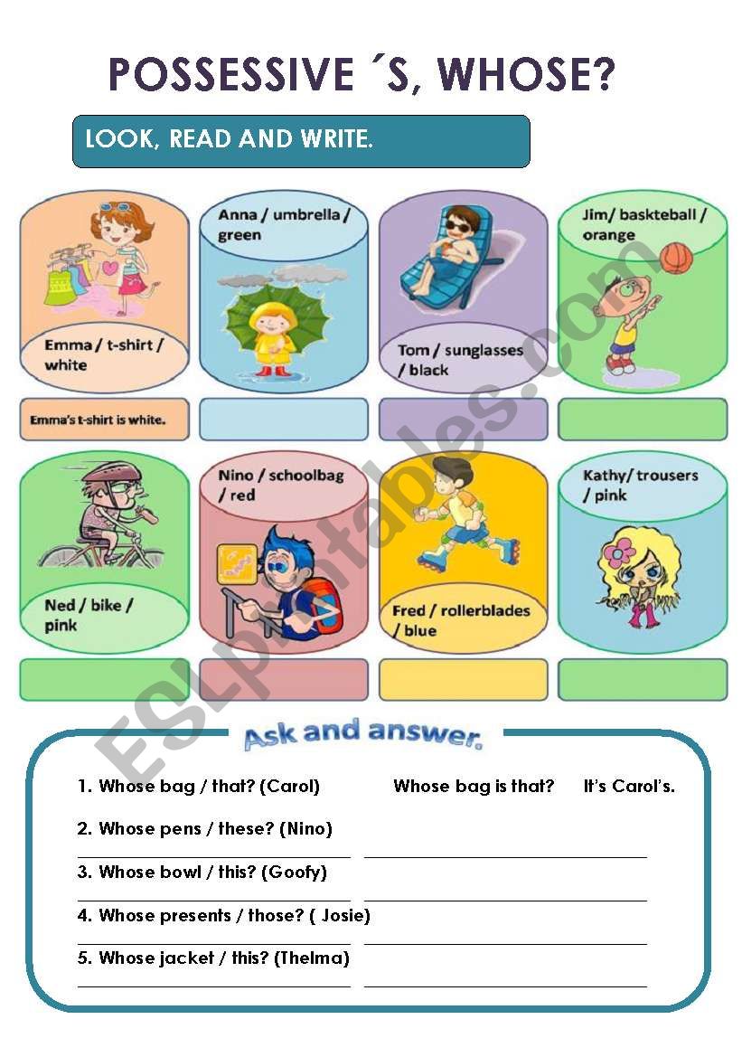 possessive-esl-worksheet-by-evelinamaria