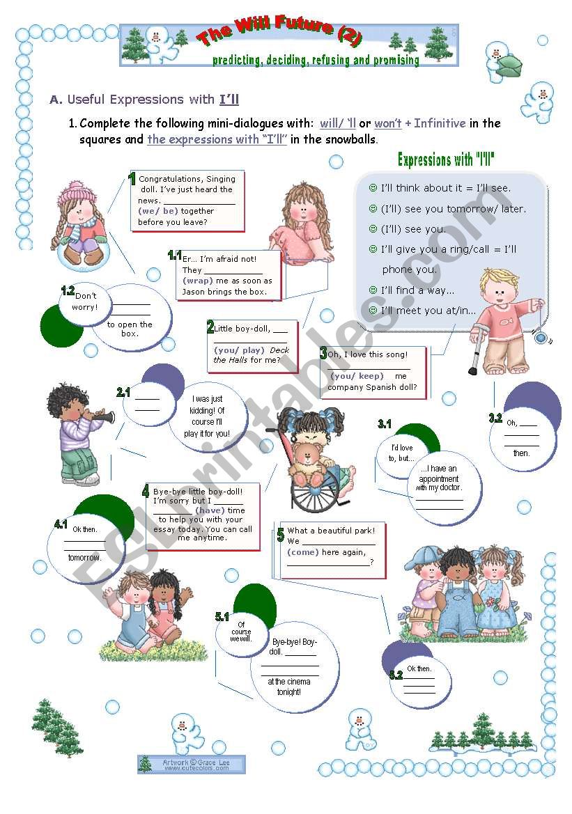 Will Future (2) - 2nd Lesson of the task for 2009  -Useful  Expressions with Ill