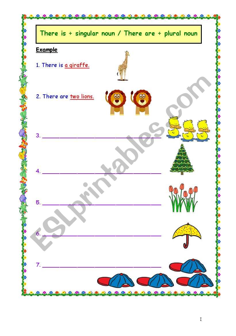 There is/ There are worksheet