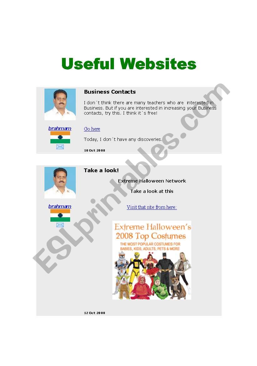 sites mentioned by teachers in the message board part 3(4 pages