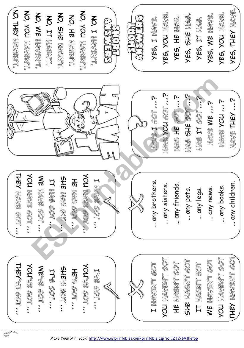 My Mini Grammar Book worksheet