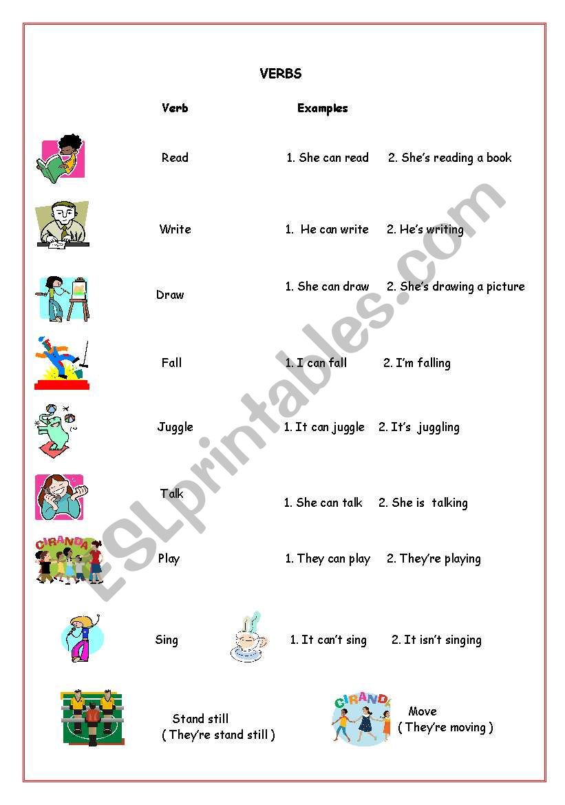 verbs worksheet