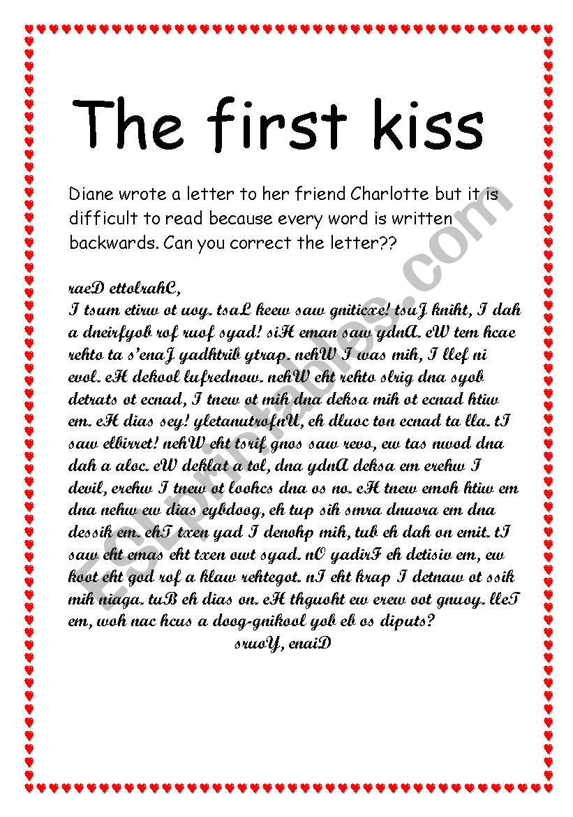 One Direction Last first kiss - ESL worksheet by yamila_i