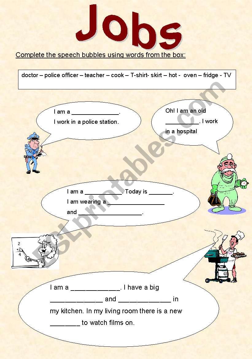 jobs worksheet