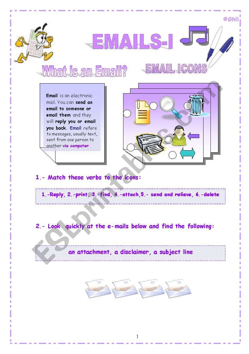 EMAILS-I worksheet